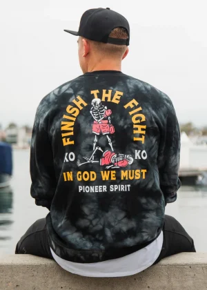 Finish The Fight Tie Dye Sweatshirt
