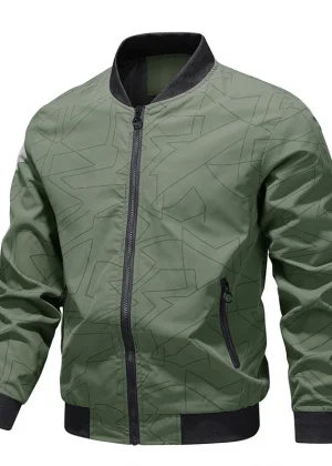 2025 Spring and Autumn New Baseball Collar Short Loose Solid Color Jacket Men's Business Casual Thin Coat Trend Size M-5XL