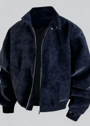 2025 Autumn and Winter New Jacket Men's Stand Up Collar Jacket Loose, Comfortable, Versatile, Handsome, High-quality Jacket Men